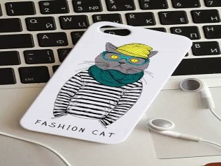 Лучший подарок на день рождения - Чехол для iphone 5/5S с вашим текстом Кот с шарфом в г. Саратов