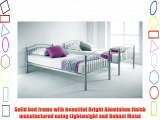 Happy Beds Capri Silver Finished Quality Metal Bunk Bed With 2x Memory Foam Mattress