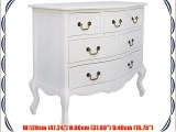 Juliette Large White 6 Drawer Chest (120x96) Stunning Fully Assembled chest of drawers