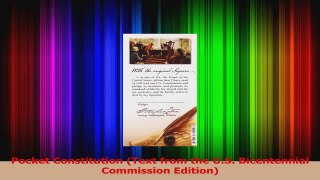 PDF Download  Pocket Constitution Text from the US Bicentennial Commission Edition Read Full Ebook