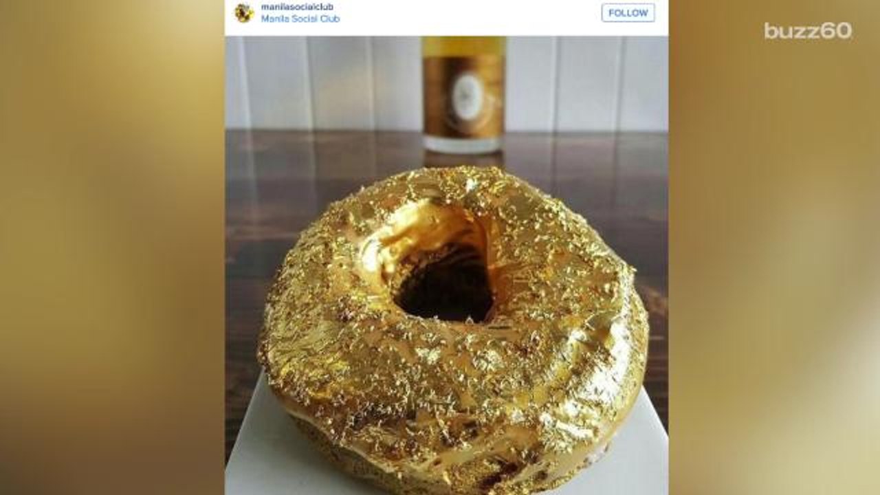 This golden doughnut will class up your coffee break