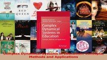PDF Download  Complex Dynamical Systems in Education Concepts Methods and Applications PDF Online