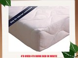 4'0 OVER 4'0 MALVERN BUNK BED IN WHITE WITH 2 SPRING FLEX MATTRESSES