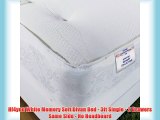 Hf4you White Memory Soft Divan Bed - 3ft Single - 2 Drawers Same Side - No Headboard