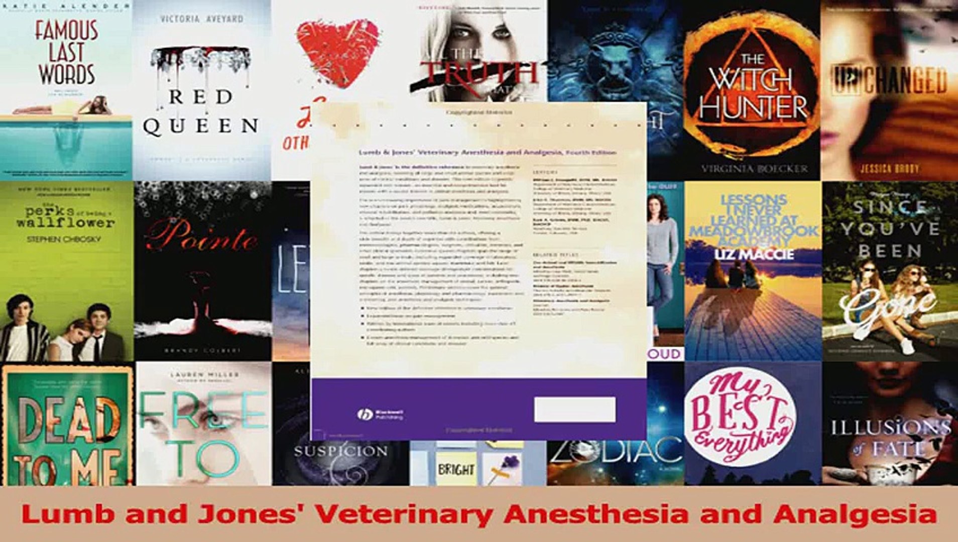 Pdf Download Lumb And Jones Veterinary Anesthesia And Analgesia Pdf Online - 