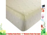 6 Orthoapedic Reflex   Memory Foam Mattress for Kingsize Bed (5ft)   2 FREE Memory Foam Pillows