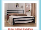 City Block Black Single Metal Bed Frame
