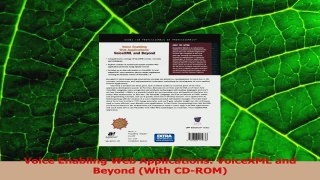 PDF Download  Voice Enabling Web Applications VoiceXML and Beyond With CDROM Download Online