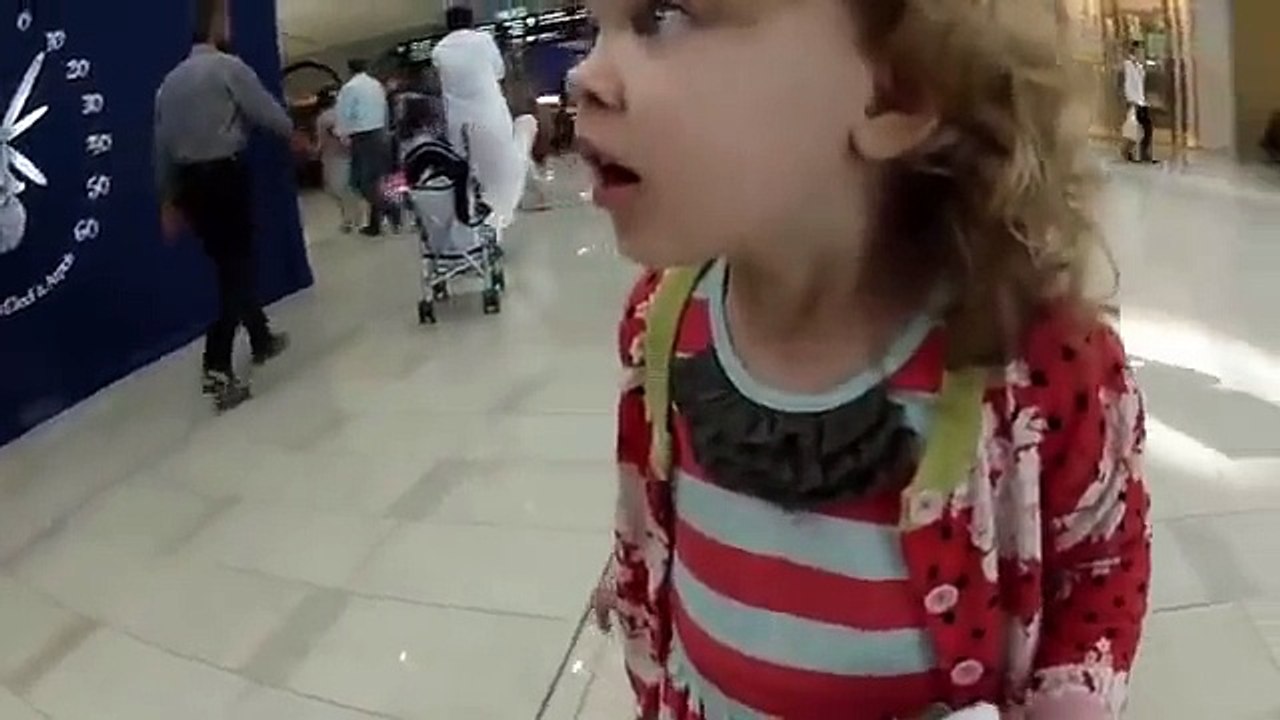 The first time, little American girl hears the sound of moslem call to prayer