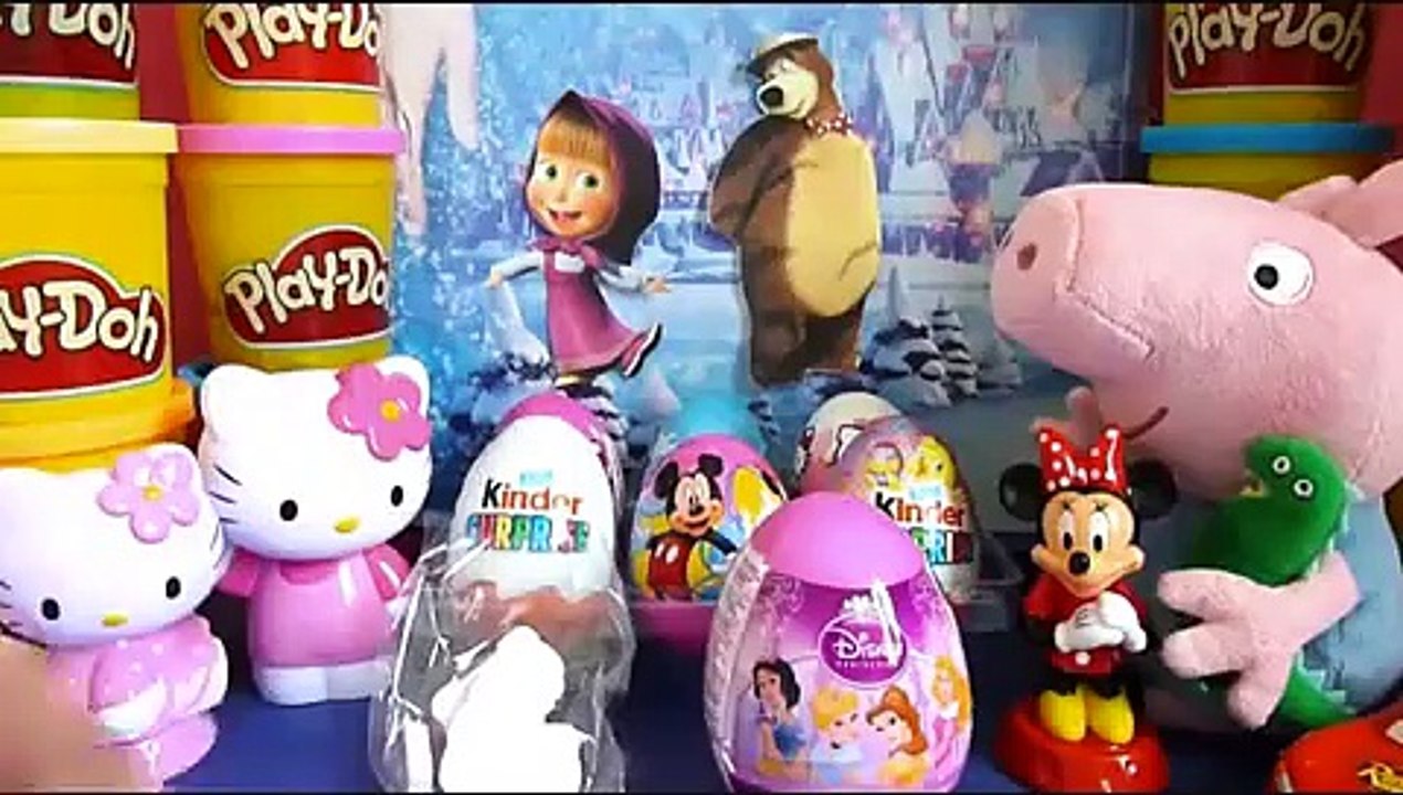 Cars Маша и Медведь, Masha i Medved Frozen,Disney Peppa Pig,Toys, Kinder masha and the bear