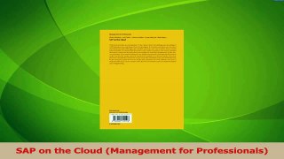PDF Download  SAP on the Cloud Management for Professionals PDF Online