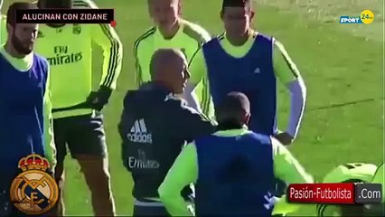 The face of admiration of James Rodriguez to zinedine zidane │ Training Real Madrid 2016
