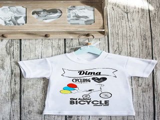 Недорогой подарок на именины - Футболка детская с вашим текстом Bicycle в г. Екатеринбург