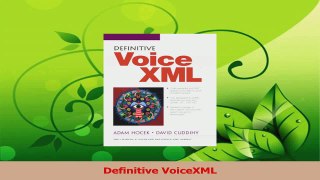 PDF Download  Definitive VoiceXML PDF Online