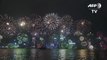 New Year: fireworks in Hong Kong