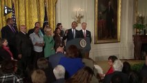 Obama en pleurs lors de sa conférence de presse sur les armes à feu