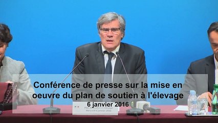 Conférence de presse sur la mise en œuvre du plan de soutien à l’élevage