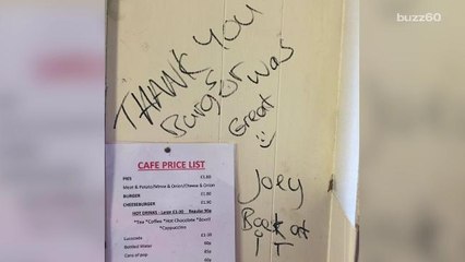 Polite burglar cooks burgers and leaves 'thank you' note after robbing restaurant
