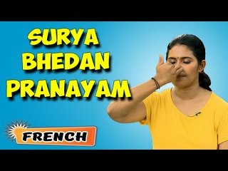Surya Bhedana Pranayama | Yoga pour les débutants complets | Right Nostril Breathing in French