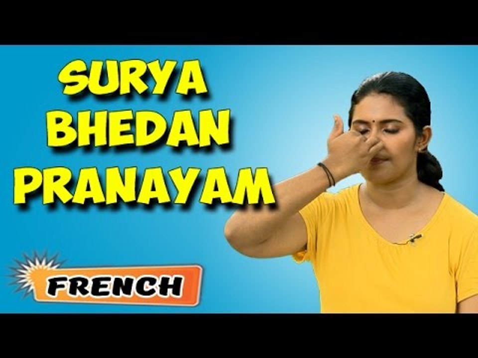 Surya Bhedana Pranayama | Yoga pour les débutants complets | Right Nostril Breathing in French