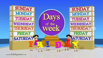 Days of the Week - 3D Animation English Nursery rhyme for children