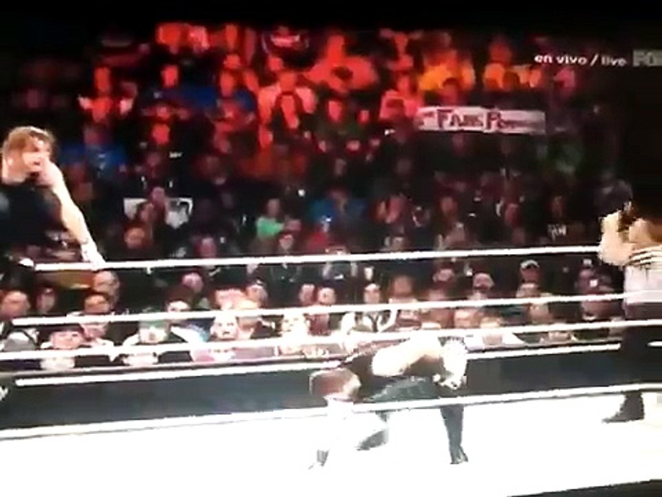 Neville vs Kevin Owens WWE RAW Jan. 4, 2016, 1-4-16- Dean Ambrose Interferes -