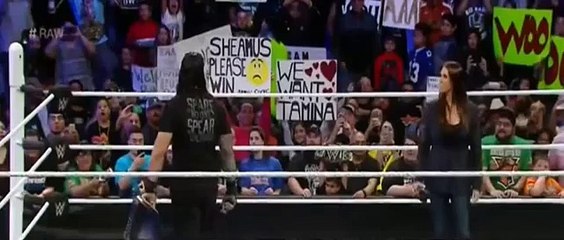 Roman Reigns confronts Stephanie McMahon - wwe raw 4 Jan 2016