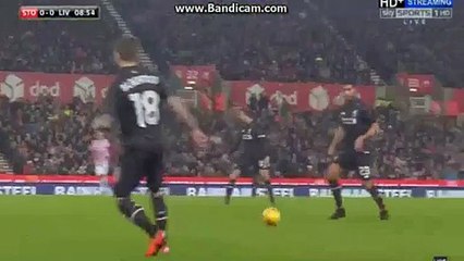 Adam Lallan Super Offside Chance Stoke City 0-0 Liverpool 05-01-2016 -