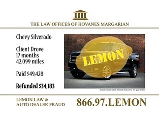 CA Lemon Law and Vehicle Dealer Fraud Attorney