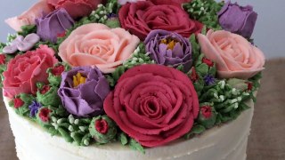 BUTTERCREAM FLOWER CAKE TUTORIAL How To Cook That Ann Reardon