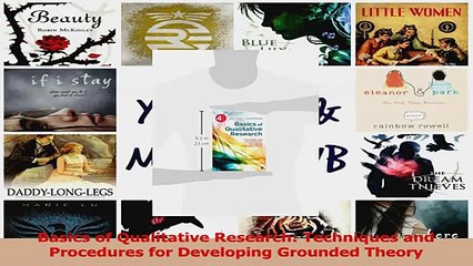PDF Download  Basics of Qualitative Research Techniques and Procedures for Developing Grounded Theory PDF Full Ebook
