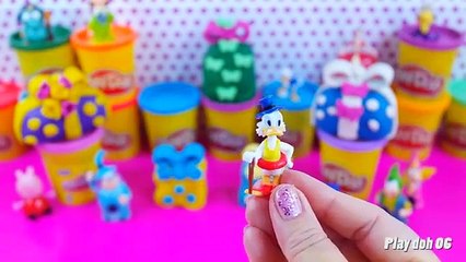 play doh videos Play doh Peppa pig Barbie Disney Donald Duck toys kinder surprise eggs