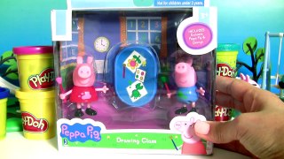 Learn ABC in School with Pig George and Peppa Pig Drawing Class using Play Doh