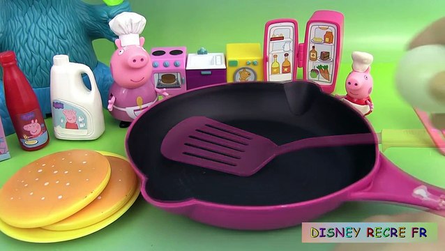 Pâte à modeler Play Doh Chef Peppa Pig Ustensiles de Cuisine Macaron le Glouton Cookie Monster