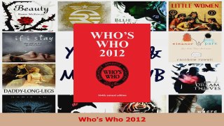 PDF Download  Whos Who 2012 PDF Online