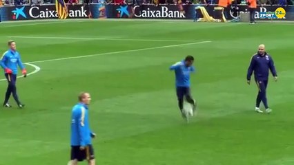 El espectacular rondo de tiki-taka en el último entrenamiento del Barcelona 2016