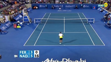 Ferrer vs Nadal Abu-Dhabi 2016 best moments