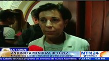 “La ley de amnistía para los presos políticos será la primera promulgada por la nueva Asamblea”: Antonieta Mendoza de López