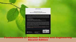 PDF Download  Fundamentals of Nuclear Science and Engineering Second Edition Download Full Ebook
