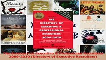 PDF Download  The Directory Of Executive  Professional Recruiters 20092010 Directory of Executive PDF Full Ebook