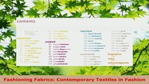 Read  Fashioning Fabrics Contemporary Textiles in Fashion Ebook Free