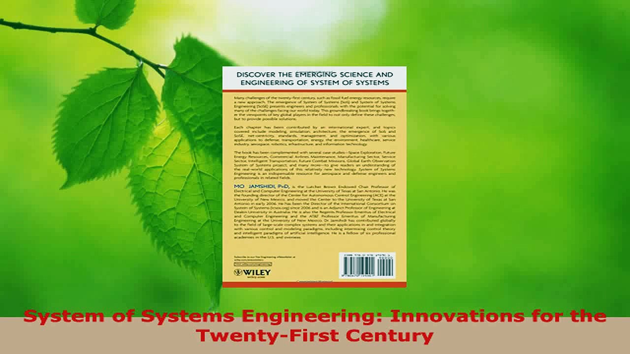 Read  System of Systems Engineering Innovations for the TwentyFirst Century Ebook Free