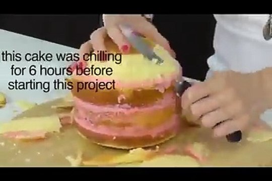 Ginormous Sculpted Rose Cake Speed Tutorial