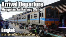 Arrival Departure, Wongwian Yai Railway Station in Bangkok