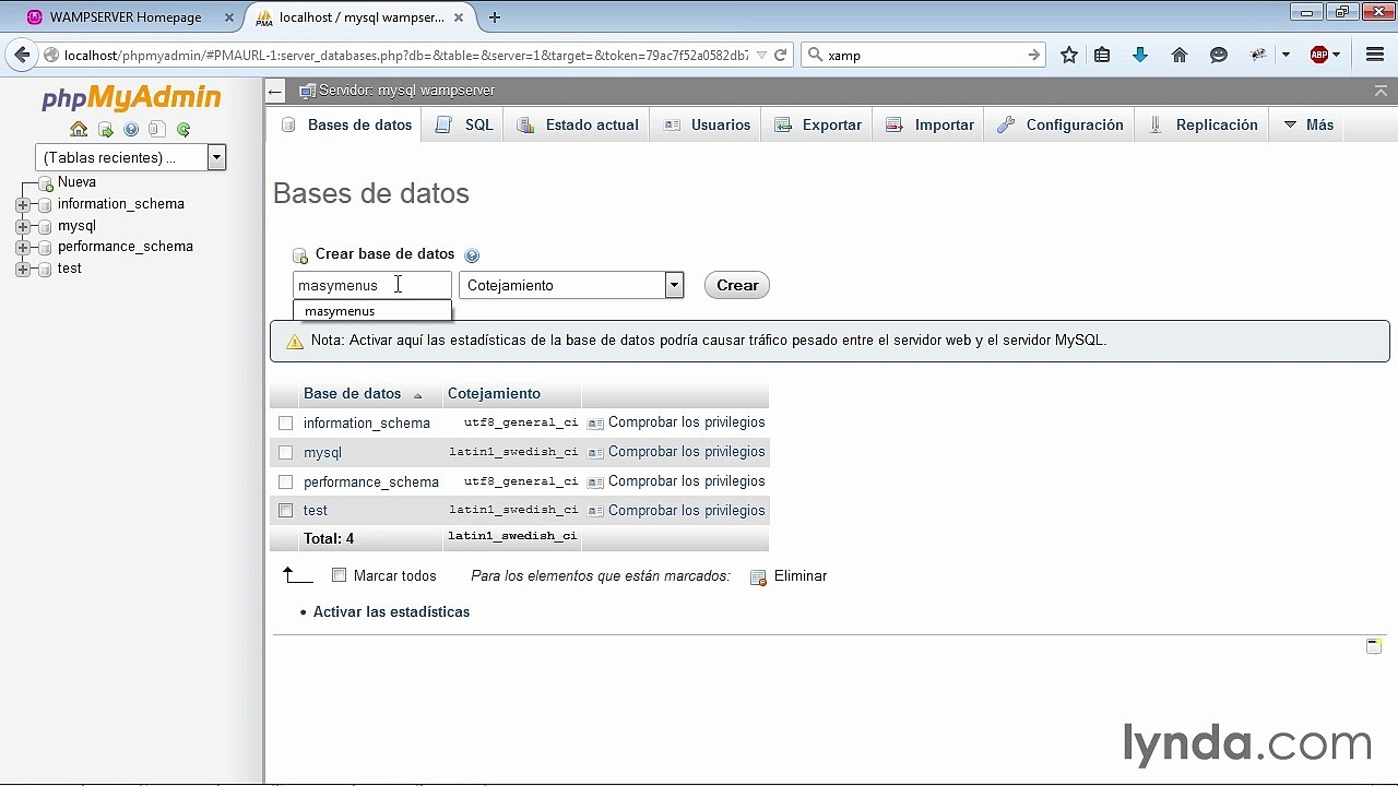9.Creando la base de datos de Drupal