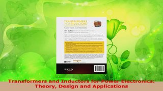 Download  Transformers and Inductors for Power Electronics Theory Design and Applications PDF Free