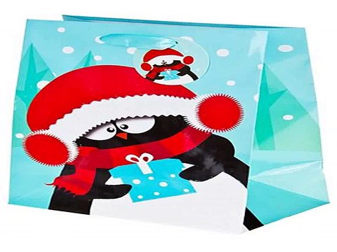 Ура Купил себе отличный подарок на день рождения - Пакет подарочный новогодний Пингвин в г. Барнаул