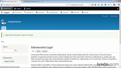 17..Creación de páginas en Drupal