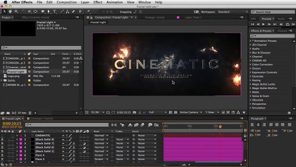 Adobe After Effects - Dramatic Intro Tutorial - Several Flares