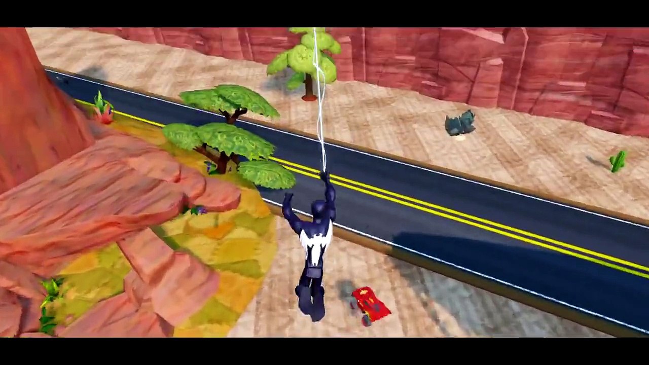 Black Spiderman & Mickey Mouse saves Rayo McQueen from jail! Water slides pool Playtime Kids video